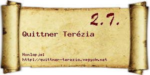 Quittner Terézia névjegykártya